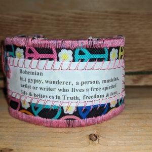 BOHEMIAN Bracelet Cuff One of a Kind HANDCRAFTED